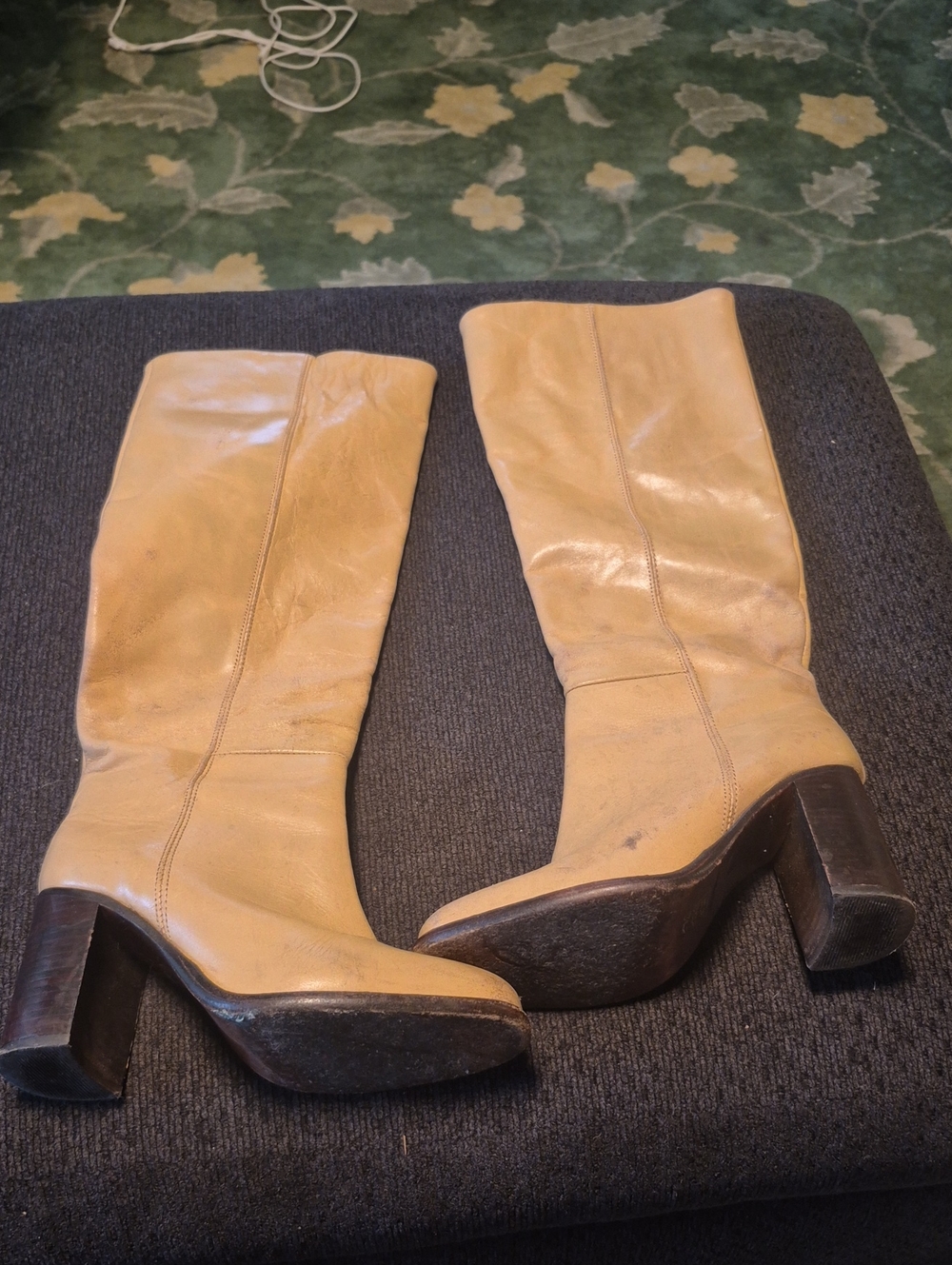 Free People Tall Leather Over-the-Knee Boots - Tan
